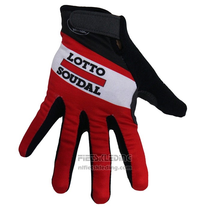 2020 Lotto Soudal Handschoenen Met Lange Vingers Cycling Rood Wit